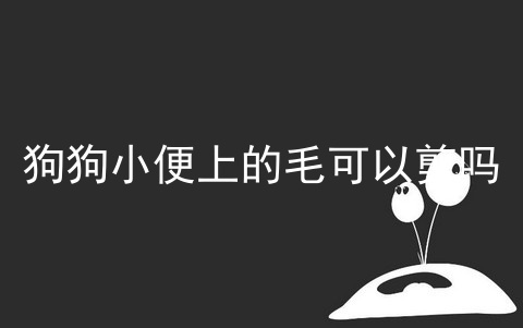 狗狗小便上的毛可以剪嗎